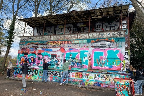 Projektwoche Graffiti zum Thema Alltagsrassismus